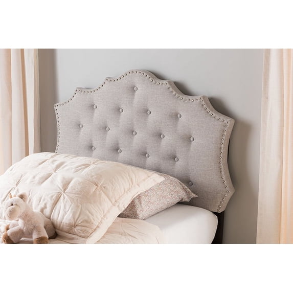 Baxton Studio Aurora Modern and Contemporary Greyish Beige Fabric Twin Size Headboard