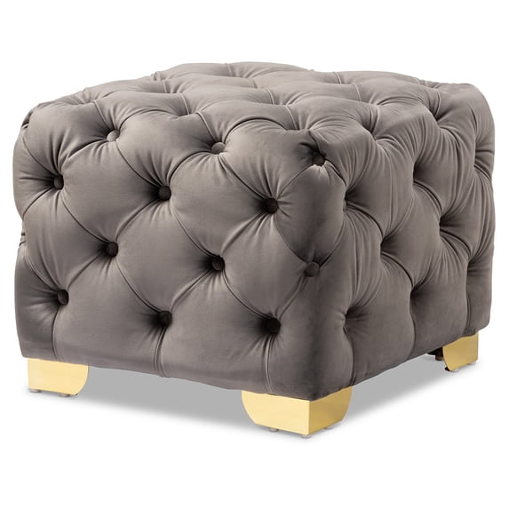 Baxton Studio Avara Tufted Ottoman