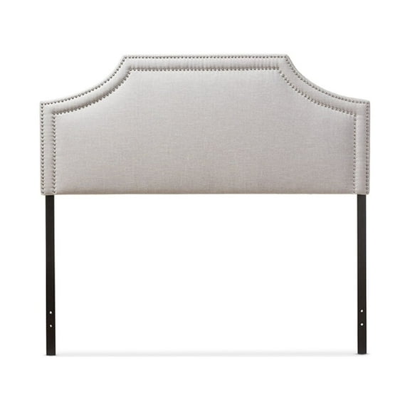 Baxton Studio Avignon Modern and Contemporary Grayish Beige Fabric Upholstered Full Size Headboard,Wholesale Interiors