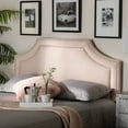 thumbnail image 1 of Baxton Studio Avignon Velvet and Wood Queen Headboard in Light Pink, 1 of 8
