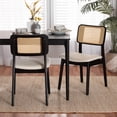 thumbnail image 1 of Baxton Studio Ballerina Rattan BOHO Dining Sets, 5-Piece, Black, 1 of 10