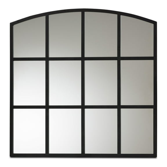 Baxton Studio Barrington Black Finished Metal Accent Wall Mirror