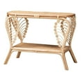 thumbnail image 1 of Baxton Studio Bastet Modern Bohemian Natural Brown Rattan 2-Tier Console Table, 1 of 9