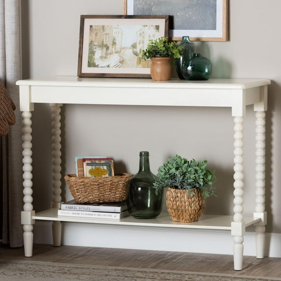 Baxton Studio Bayard Mid-Century Console Table, White
