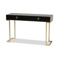 thumbnail image 1 of Baxton Studio Beagan Modern and Contemporary Black Finished Wood and Gold Metal 2-Drawer Console Table, 1 of 7