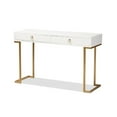 thumbnail image 1 of Baxton Studio Beagan Modern and Contemporary White Finished Wood and Gold Metal 2-Drawer Console Table, 1 of 7
