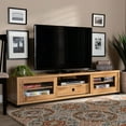 thumbnail image 1 of Baxton Studio Beasley Modern and Contemporary Oak Brown Finished Wood 1-Drawer TV Stand, 1 of 10