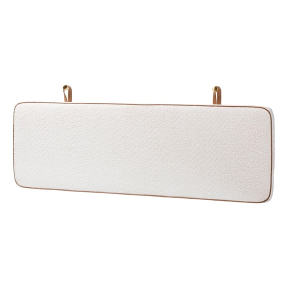 Baxton Studio Belden Boucle Upholstered Wall-Mounted Headboard - Cream - Queen