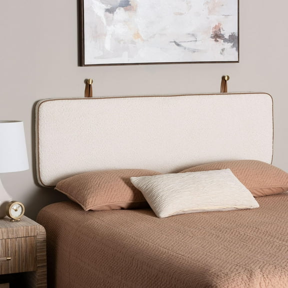 Baxton Studio Belden Modern Wall-Mounted Headboard, Queen, White