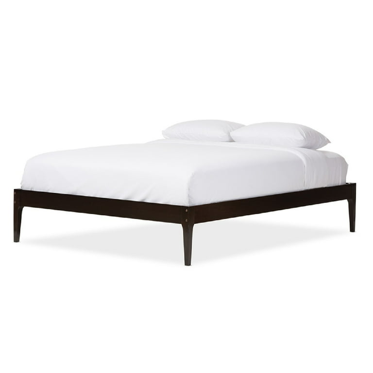 Baxton Studio Bentley Mid-Century Modern Walnut Finishing Solid Wood Queen Size Bed Frame Baxton Studio Bentley Mid-Century Modern Walnut Finishing Solid Wood Queen Size Bed Frame