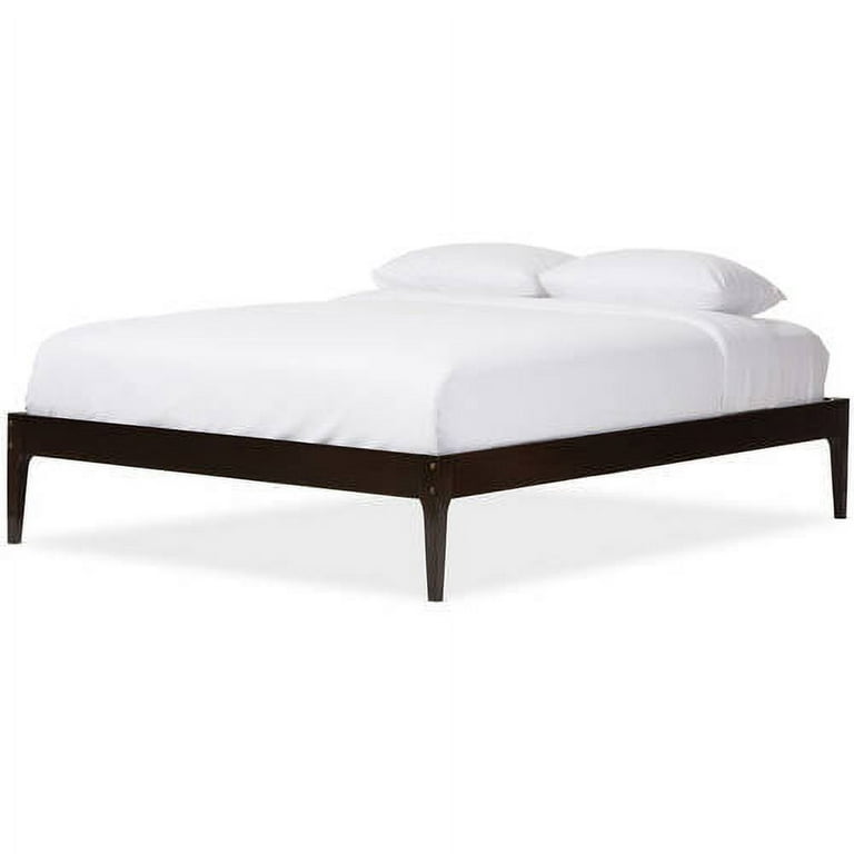 Baxton Studio Bentley Mid-Century Modern Cappuccino Finishing Solid Wood Queen Size Bed Frame Baxton Studio Bentley Mid-Century Modern Cappuccino Finishing Solid Wood Queen Size Bed Frame