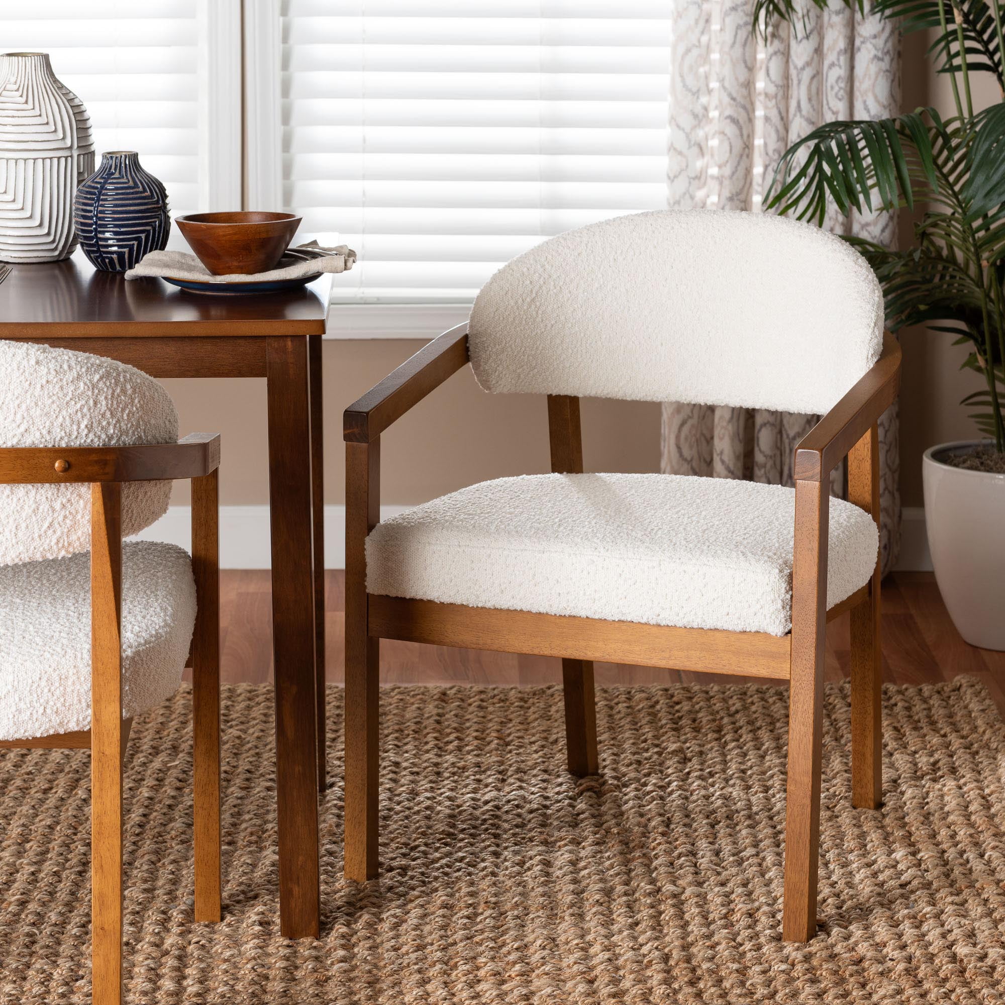 Baxton Studio Biana Modern Dining Chair, 19"H, Cream