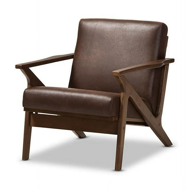 Baxton Studio Leather Lounge Chair
