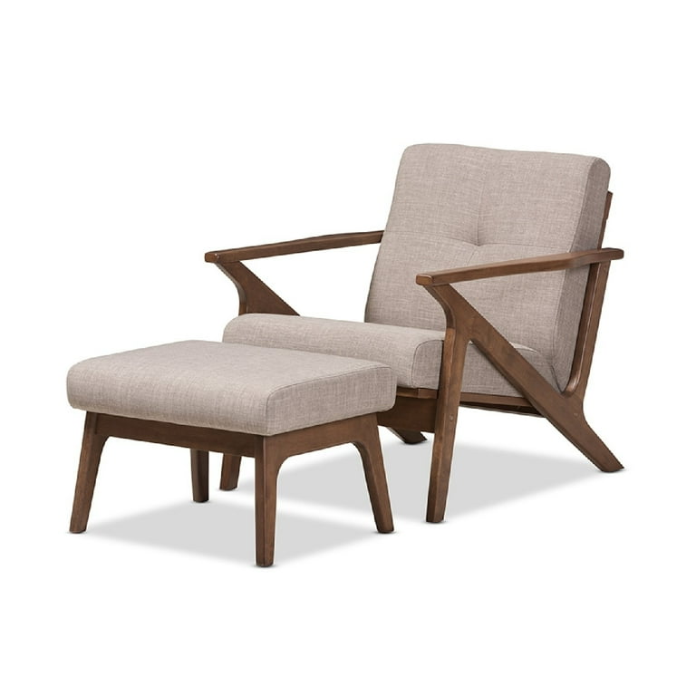 Baxton Studio Bianca Mid-Century Modern Walnut Wood Light Grey Fabric Tufted Lounge Chair And Ottoman Set Baxton Studio Bianca Mid-Century Modern Walnut Wood Light Grey Fabric Tufted Lounge Chair And Ottoman Set