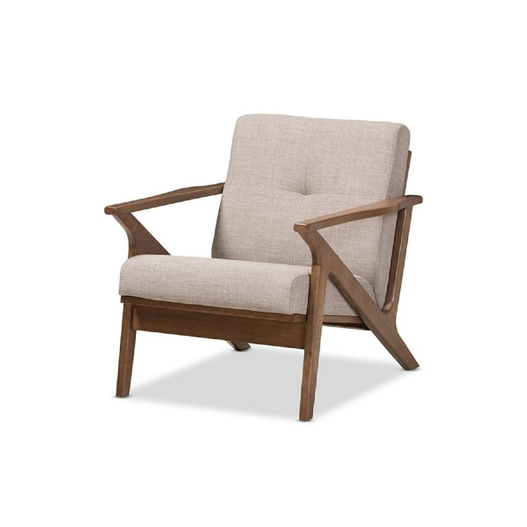 Baxton Studio Bianca Mid-Century Modern Walnut Wood Light Grey Fabric Tufted Lounge Chair Baxton Studio Bianca Mid-Century Modern Walnut Wood Light Grey Fabric Tufted Lounge Chair