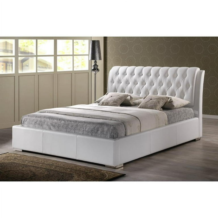 Baxton Studio Bianca White Modern Bed with Tufted Headboard (King Size) Baxton Studio Bianca White Modern Bed with Tufted Headboard (King Size)
