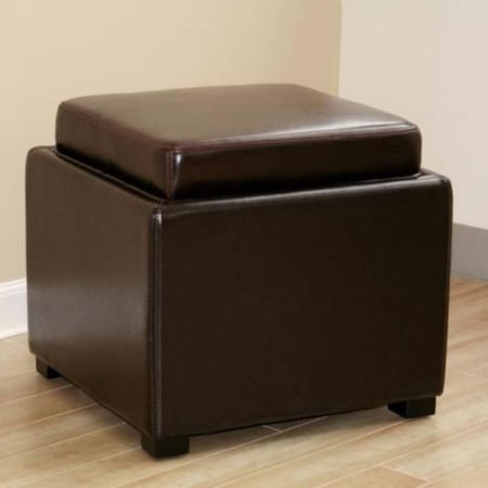 Baxton Studio Black Tate Storage Ottoman