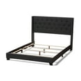 thumbnail image 1 of Baxton Studio Brady Modern and Contemporary Charcoal Gray Fabric Upholstered Queen Size Bed, 1 of 10