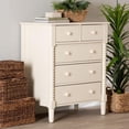 thumbnail image 1 of Baxton Studio Braith Farmhouse Chest, 5-Drawer, Ivory, 1 of 10