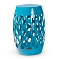 thumbnail image 1 of Baxton Studio Branson Blue Finished Metal Outdoor Side Table, 1 of 6