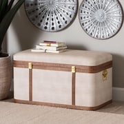 Baxton Studio Brenner Transitional Storage Trunk, Brown