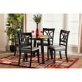 thumbnail image 1 of Baxton Studio Brooke Modern Grey Fabric and Dark Brown Finished Wood 5-Piece Dining Set, 1 of 7