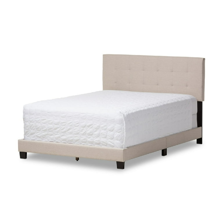 Baxton Studio Brookfield Modern and Contemporary Beige Fabric Upholstered Grid-tufting Full Size Bed Baxton Studio Brookfield Modern and Contemporary Beige Fabric Upholstered Grid-tufting Full Size Bed