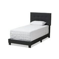 thumbnail image 1 of Baxton Studio Brookfield Modern and Contemporary Charcoal Gray Fabric Twin Size Bed, 1 of 7