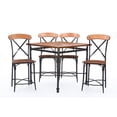thumbnail image 1 of Baxton Studio Broxburn Light Brown Wood & Metal 5-Piece Pub Set, 1 of 2