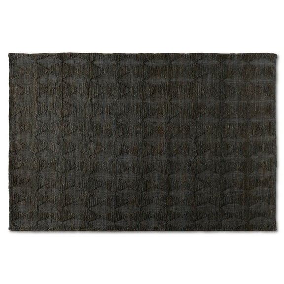 Baxton Studio Burma Dark Grey Hand-Knotted Hemp Area Rug