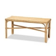 thumbnail image 1 of Baxton Studio Cacaban Modern Bohemian Natural Brown Rattan Accent Bench, 1 of 7