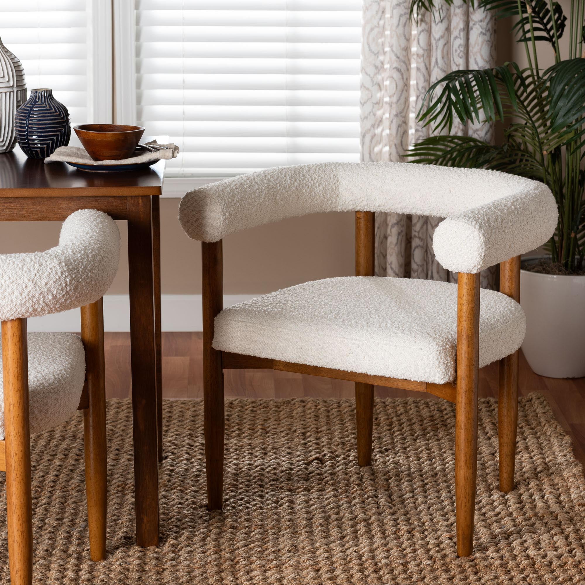 Baxton Studio Caia Modern Dining Chair, 19"H, Cream