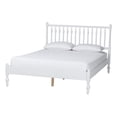 thumbnail image 1 of Baxton Studio Callison Spindle Platform Bed Turned Bed Frame White Full, 1 of 9
