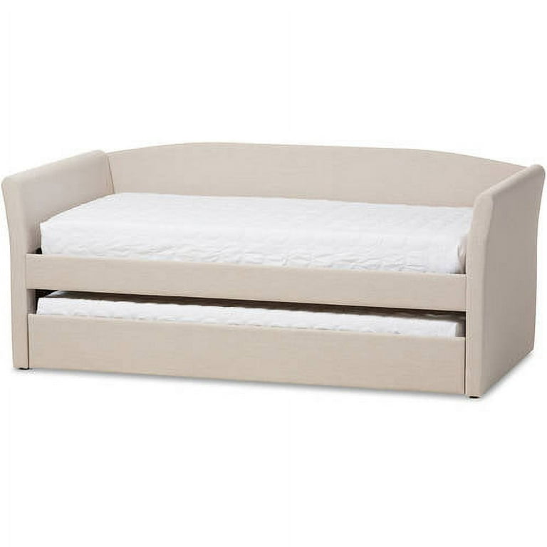 Baxton Studio Camino Modern and Contemporary Beige Fabric Upholstered Daybed with Guest Trundle Bed Baxton Studio Camino Modern and Contemporary Beige Fabric Upholstered Daybed with Guest Trundle Bed