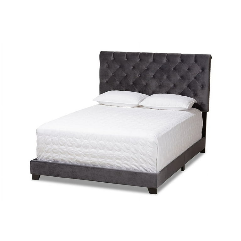Baxton Studio Candace Luxe and Glamour Navy Velvet Upholstered Full Size Bed Baxton Studio Candace Luxe and Glamour Navy Velvet Upholstered Full Size Bed