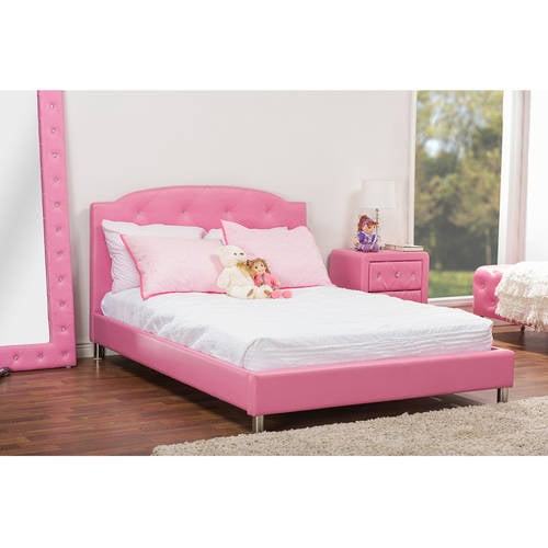 Baxton Studio Canterbury Modern And Contemporary Hot Pink Faux Leather 