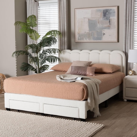 Baxton Studio Caradonna Modern Storage Bed, Queen, Black