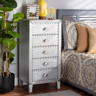 walmart silver dresser Bowery Hill Dressers & Chests of Drawers | Silver