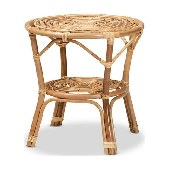 Baxton Studio Cariel Modern Bohemian Natural Brown Rattan Coffee Table
