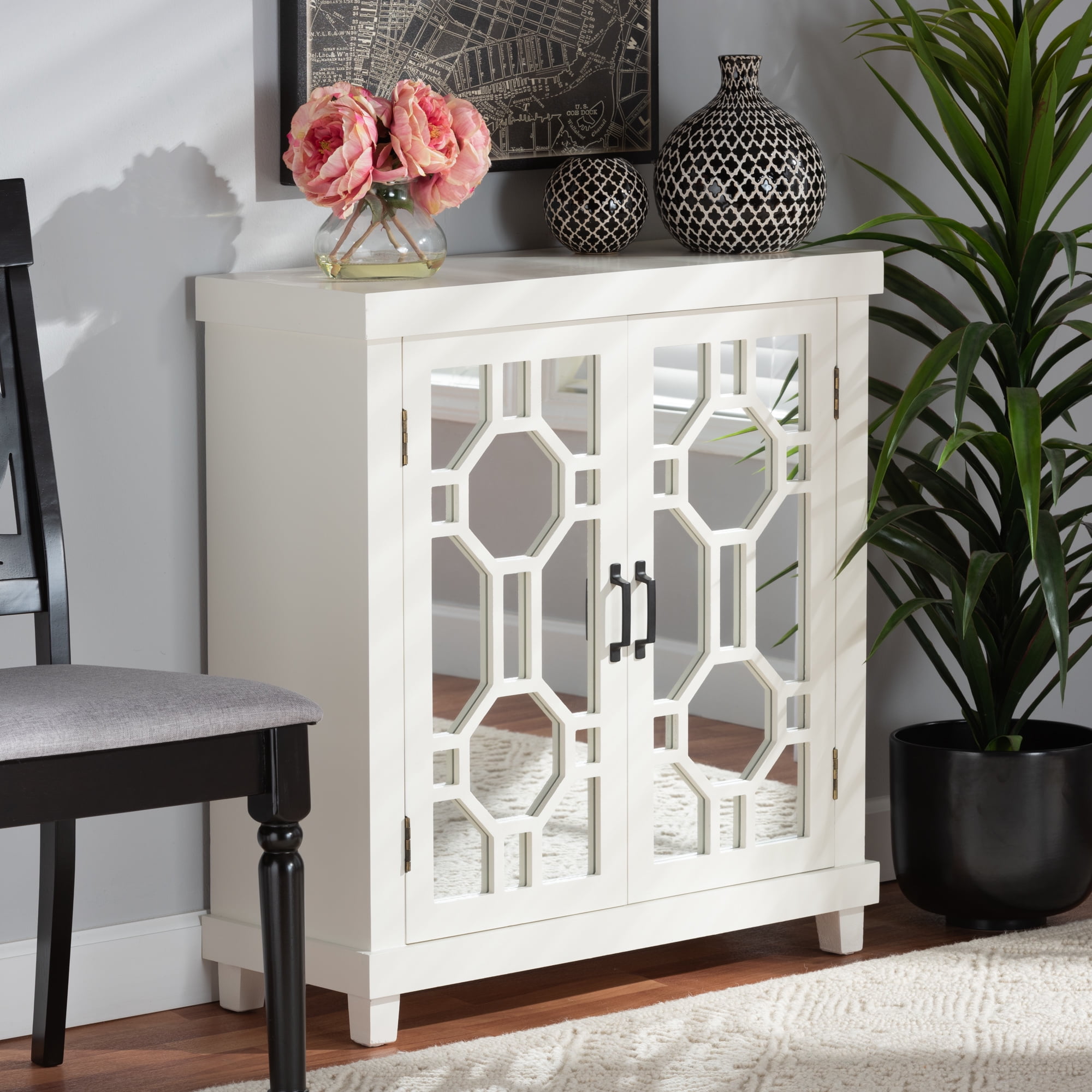Baxton Studio Carlena Modern and Contemporary White Finished Wood