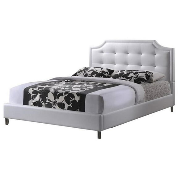 Baxton Studio Carlotta Modern Bed with Upholstered Headboard , Multiple Sizes, Multiple Colors