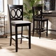 thumbnail image 1 of Baxton Studio Carson Modern and Contemporary Grey Fabric Upholstered and Espresso Brown Finished Wood 2-Piece Bar Stool Set, 1 of 9