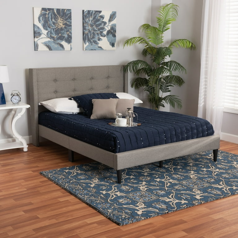 Baxton Studio Casol Mid-Century Modern Transitional Beige Fabric Upholstered Full Size Platform Bed Baxton Studio Casol Mid-Century Modern Transitional Beige Fabric Upholstered Full Size Platform Bed