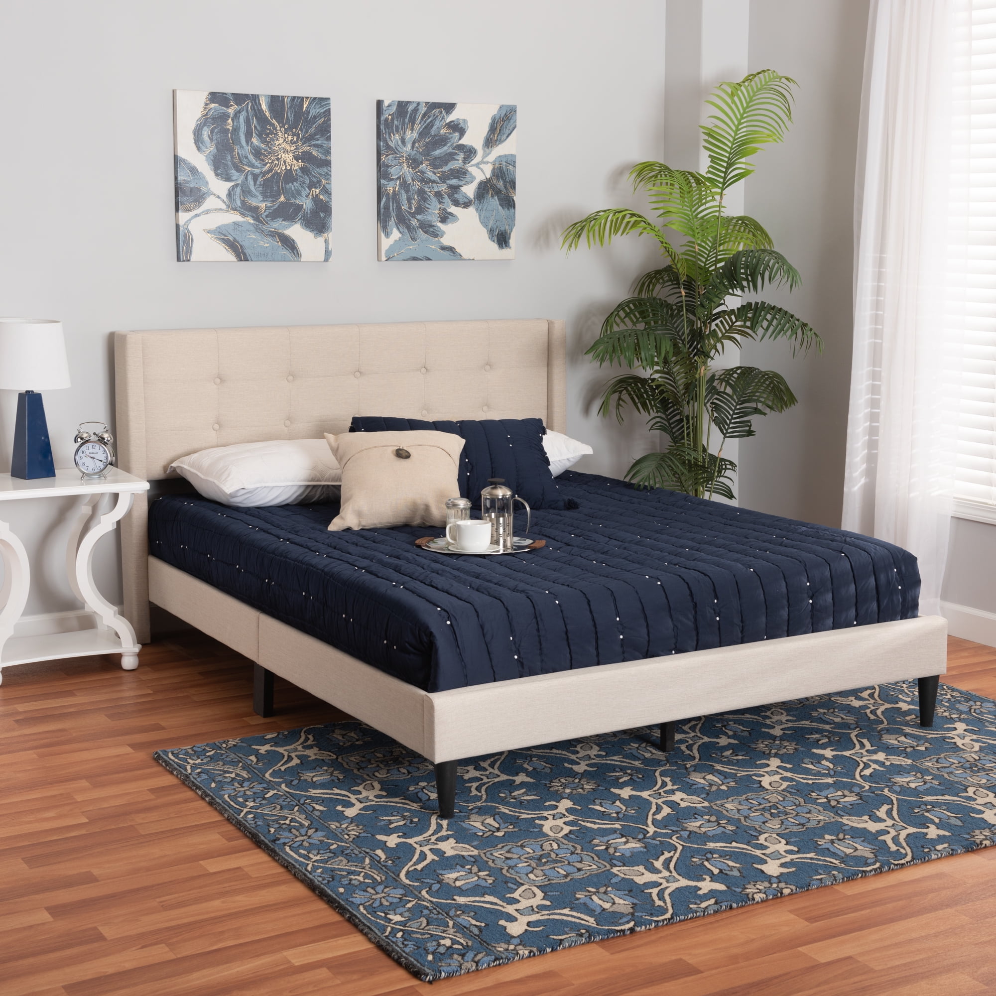 Baxton Studio Casol Transitional Platform Bed, Full, Black
