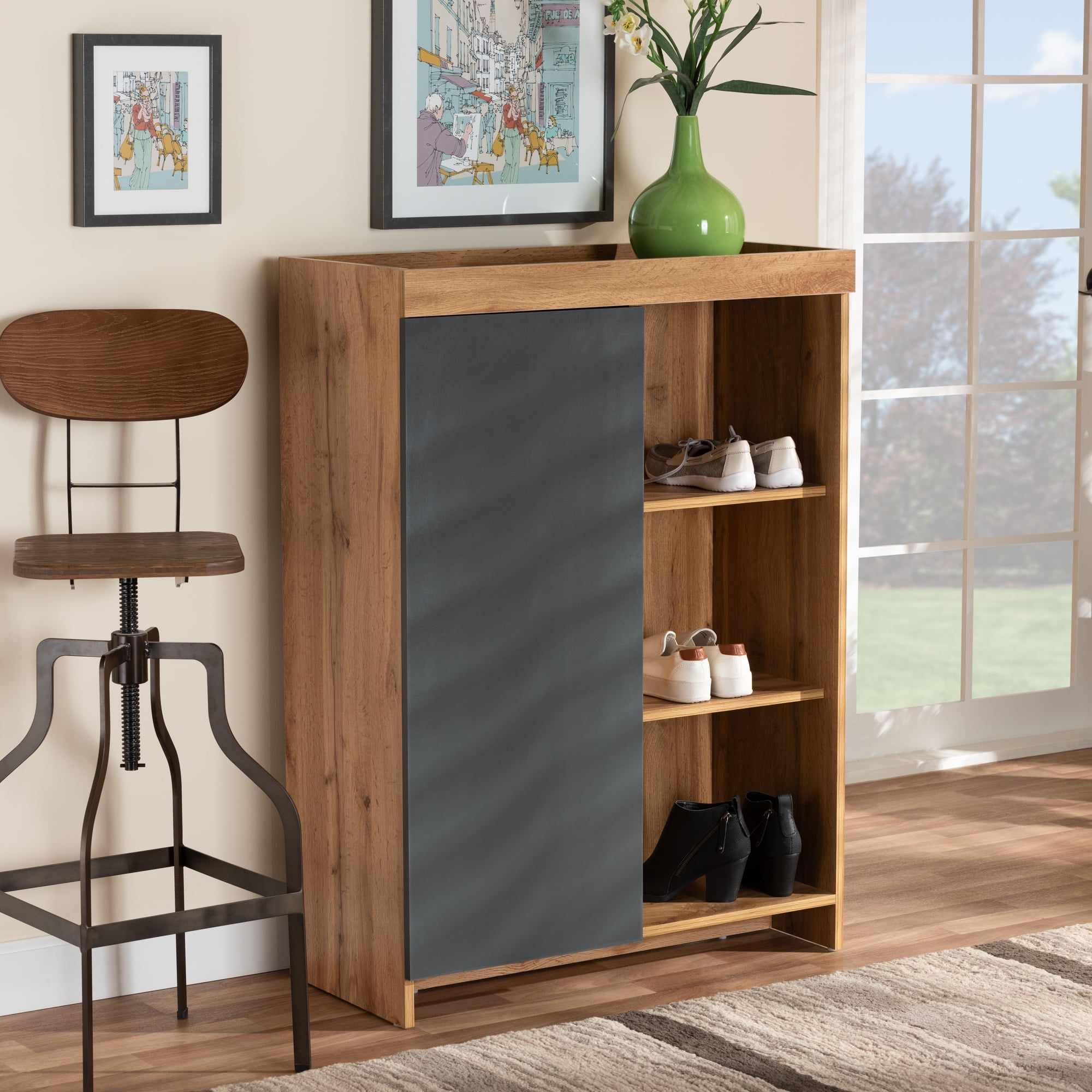 Baxton Studio Caspian Shoe Cabinet