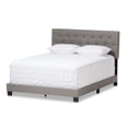 thumbnail image 1 of Baxton Studio Cassandra Light Grey Fabric Upholstered Full Size Bed, 1 of 8