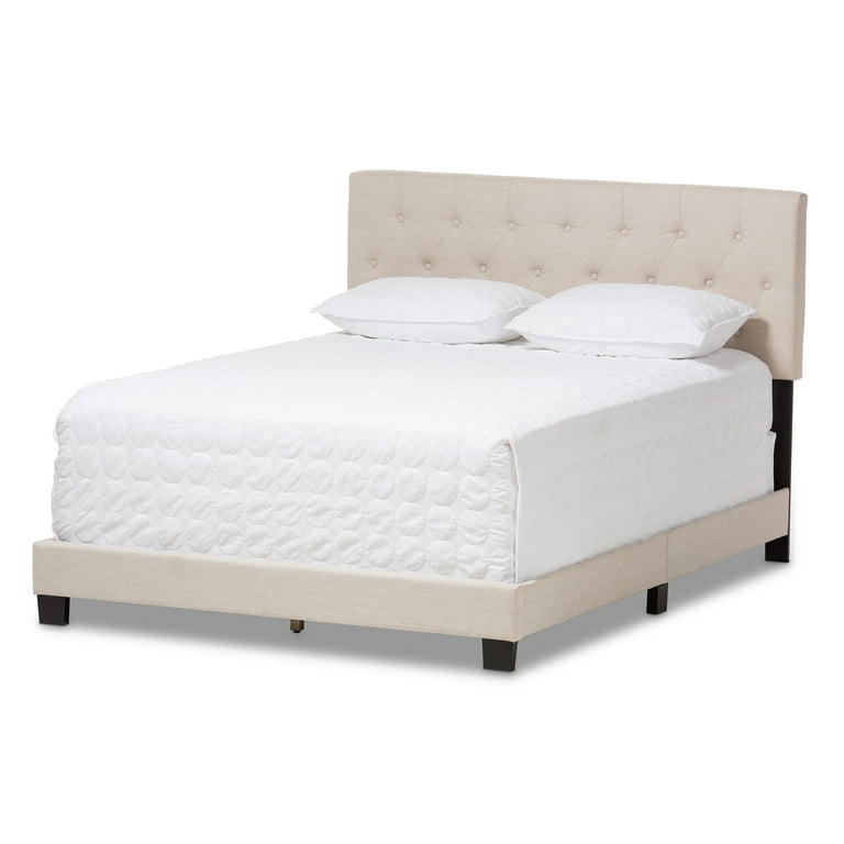 Baxton Studio Cassandra Modern and Contemporary Light Beige Fabric Upholstered Full Size Bed Baxton Studio Cassandra Modern and Contemporary Light Beige Fabric Upholstered Full Size Bed