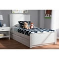 thumbnail image 1 of Baxton Studio Catalina Modern Classic Mission Style Brown-Finished Wood Twin Platform Bed with Trundle, 1 of 7