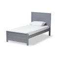 thumbnail image 1 of Baxton Studio Catalina Modern Classic Mission Style Grey-Finished Wood Twin Platform Bed, 1 of 4
