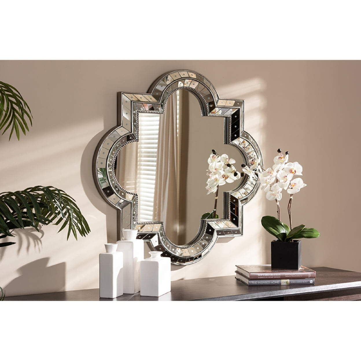 Free Shipping! Baxton Studio Catia Art Deco Antique Silver Finished ...